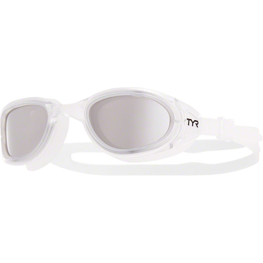 TYR Special Ops 2.0 Polarized Goggle Clear Frame/Silver Lens