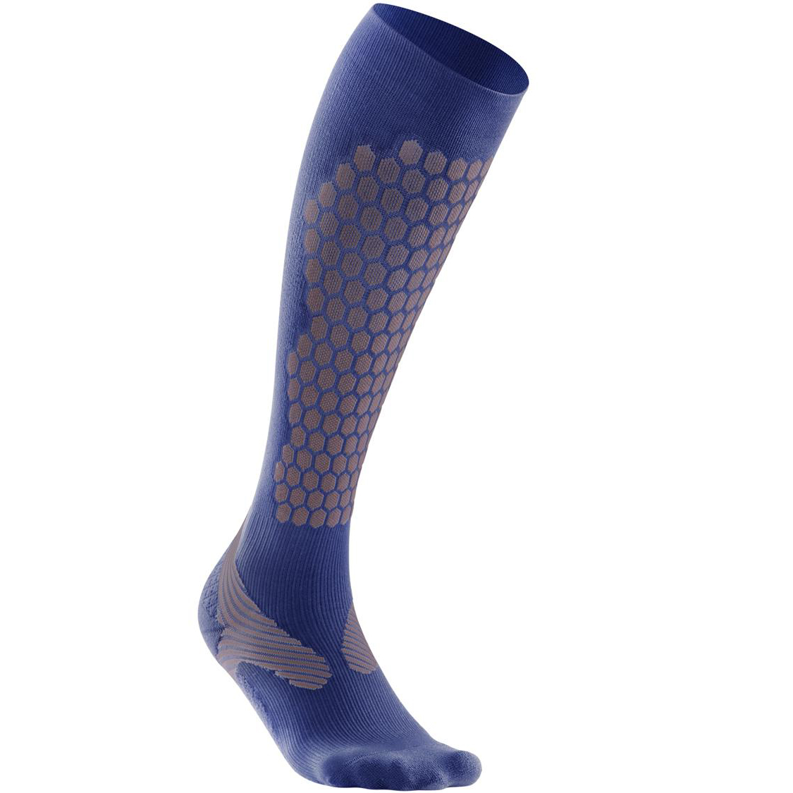 2XU Elite Compression Alpine Socks Blue/Gray Women's Large