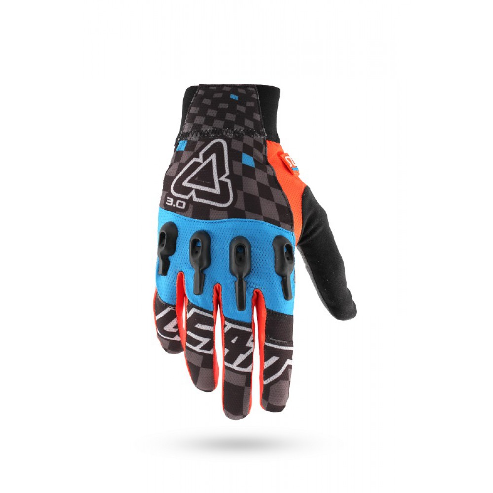 Leatt DBX 3.0 X-Flow MTB Gloves Blue/Black/Orange Medium