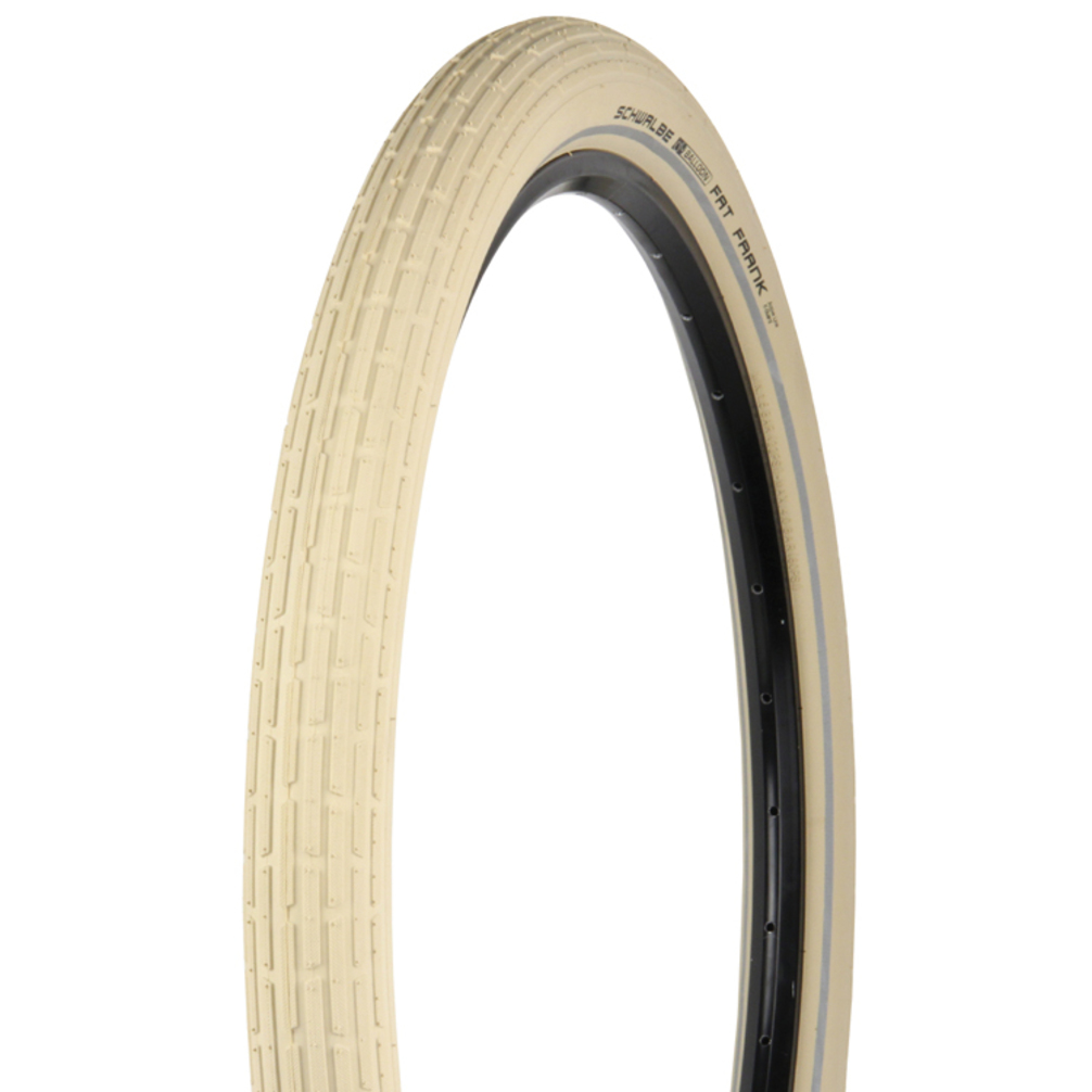Schwalbe Fat Frank Tire 26x2.35 Wire Bead Brown with White Sidewalls and K